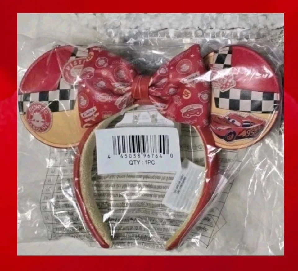 🔥NUEVA CON ETIQUETAS Diadema para Oreja Lightning McQueen Cars Adultos Disney Pixar 2025 ¡AGOTADA! Foto 3 de 4