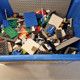  Vintage LEGO Creator 4107 Basic Bricks Blue Bucket Bulk Lot 2900g+ Baseplate