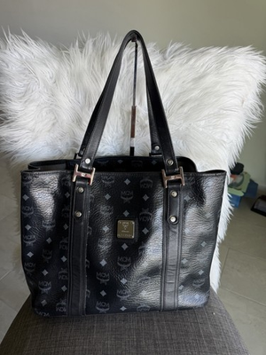 #ad MCM Tote Black Leather $160.00