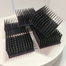 Lot of 6 New Black Aluminum Heat Sinks 3.25" 3" 1.375
