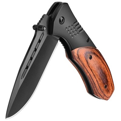 Pocket Folding Knife Sharp Wood Handle Men's Pocket Knife Sharp Blade Pocket