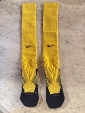 Nike Elite Cushioned Over the knee Athletic Socks size LG Yellow/Navy 1 pair