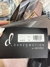 Danz N Motion 912 Black Slip On Tap Shoes Child Size 1M New In Box