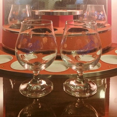 Delirium Tremens Chalice Beer Glasses Set of 2 Breweriana Collectible