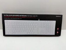 Macally Ultra Slim USB Wired Keyboard for Mac...