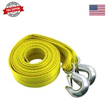 R Heavy-duty Tow Strap With Hooks 10000-pound Capacity Woven Polyester W...