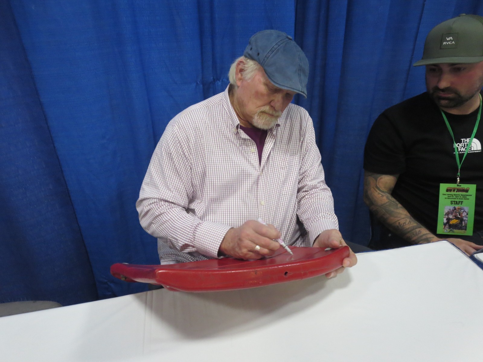 TERRY BRADSHAW SIGNED SEATBACK, GAME USED, BECKETT CERTIFIED WITH EXACT PHOTO