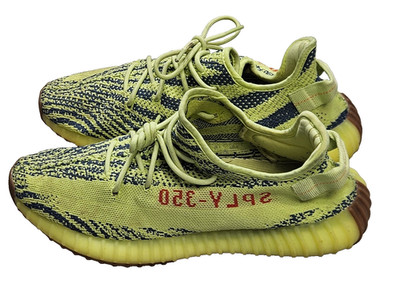 adidas Yeezy Boost 350 V2 Semi Frozen Yellow Low Top B37572 Athletic Sneaker