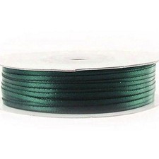 1/16" Wide Hunter Green Double Faced Satin Ribbon - 100 Yards 00582 