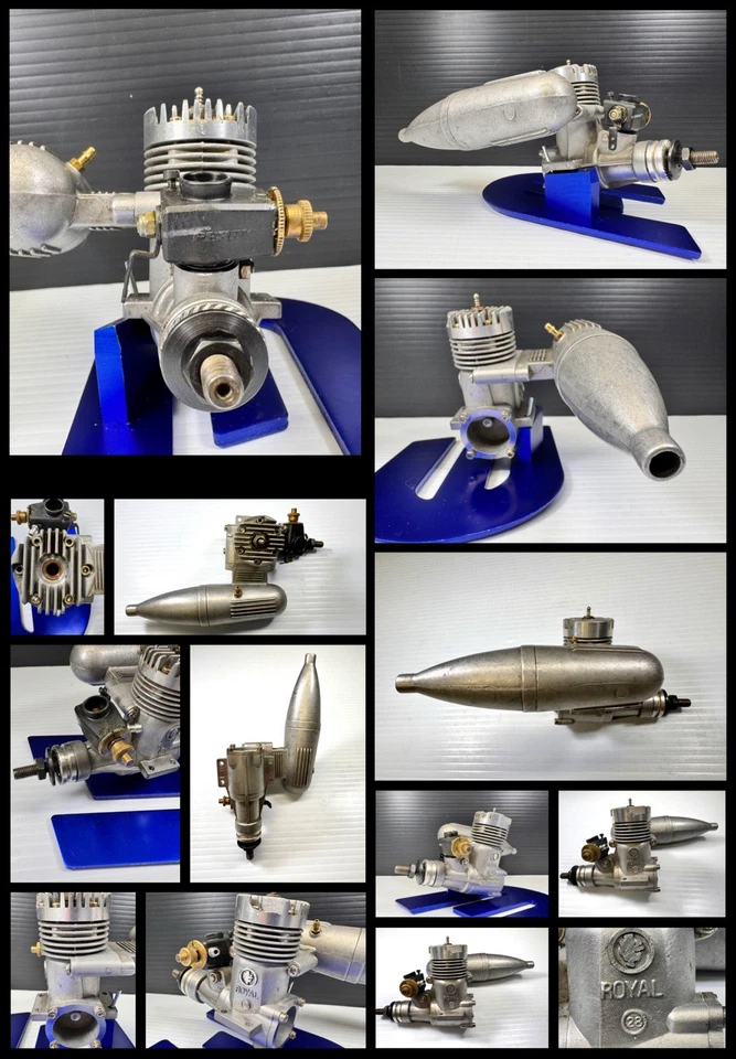 Royal .28 R/C ABC Model Engine w/Muffler Very Clean Excellent Compression SM47 - Image 2 of 4