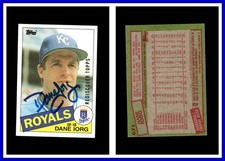 2017 Rediscover Buybacks Gold 1985 Topps #671 Dane Iorg Autographed Signed AUTO