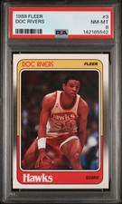 1988 FLEER #3 DOC RIVERS PSA 8