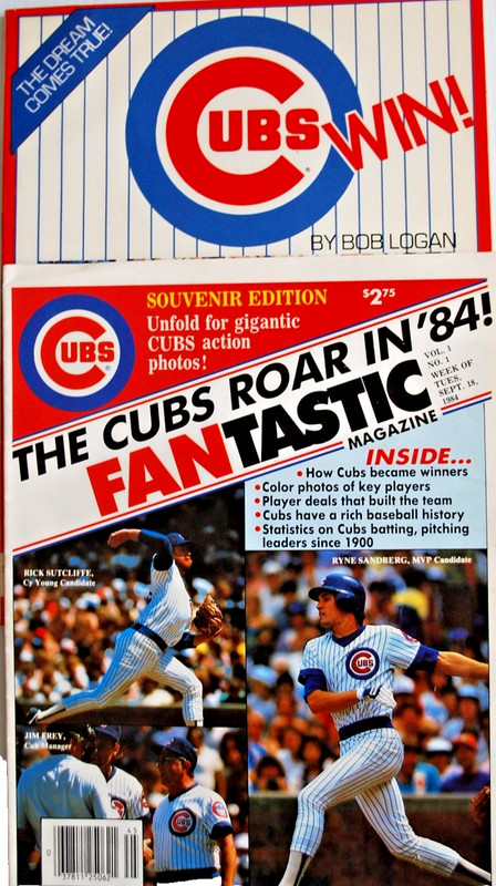 Cubs Roar in 84 Cubs Win Logan Magazine/Poster Ryne Sandberg and Rick Sutcliffe