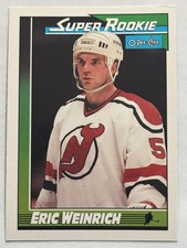 1991-92 O-Pee-Chee #10 Eric Weinrich New Jersey Devils Super Rookie