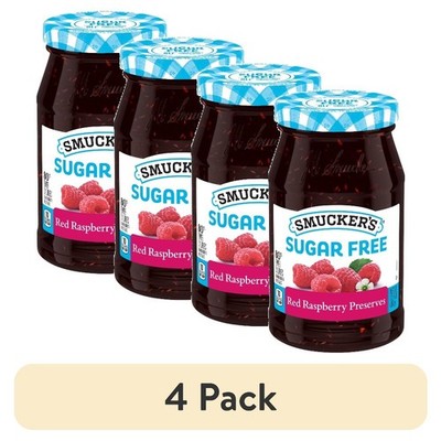 Sugar Free Red Raspberry Preserves 4 Pack 12.75 oz Each