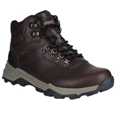 Khombu Men's Waterproof Hiking Boots Leather Brown Memory Foam New Sizes 8-13