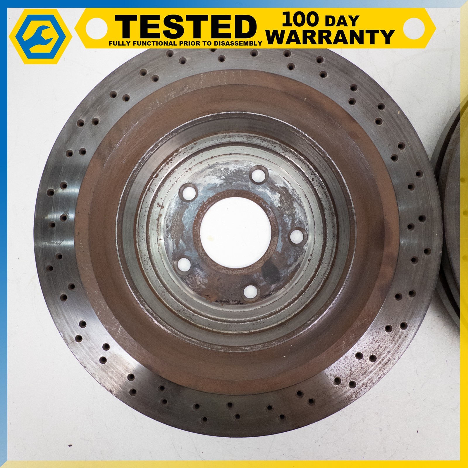 05-13 CHEVROLET CORVETTE C6 XLR REAR LEFT RIGHT BRAKE DISC ROTOR SET OEM