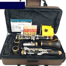 Bb Clarinet Gold-Plated 17 Keys Grenadilla Wood Sib Klarnet M63....