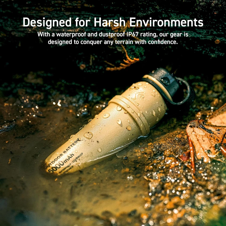 NESTOUT Rugged Portable Charger, 5000mAh Outdoor Battery 5000mAh, Gray Blue - Image 3 of 4