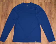 REI Co-Op Women's Long Sleeve Blue Shirt Size S 100 Polyester Crew Neck Fit