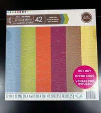 Craft Smith Fall Embossed Paper Pad 12x 12 Brand New 42 Sheets Factory Sealed