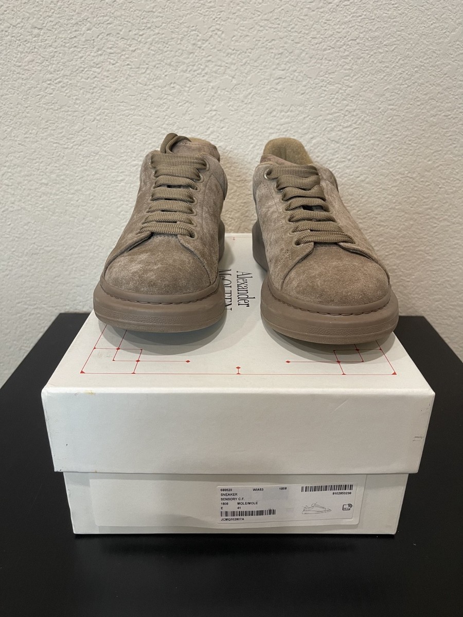 Alexander McQueen Oversized Sneaker Beige Suede Men
