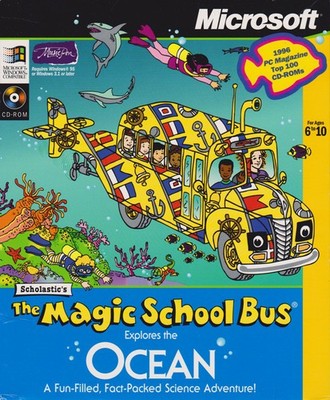 The Magic School Bus Explores The Ocean PC CD-ROM Microsoft 1996 Windows 95/3.1
