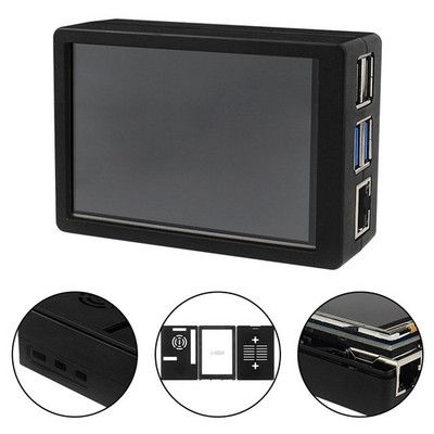 Aluminum Case and Active Cooler with 3 5 Inch For Raspberry Pi Display