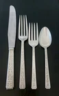 Vintage Chased Classic by Rogers Lunt Bowlen Sterling Silver Dinner Setting 4pc