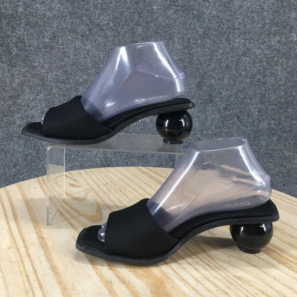 Sandalias Bar III para mujer 6,5 M Cayymen deslizables negras sin cordones informales tacón bloque NUEVAS Foto 2 de 4