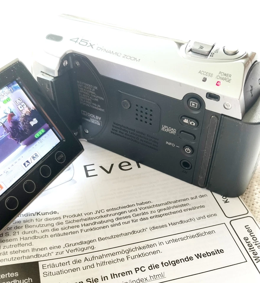 Camcorder JVC GZ-MS250BE , silber , gebraucht, guter Zustand - Bild 3 von 4