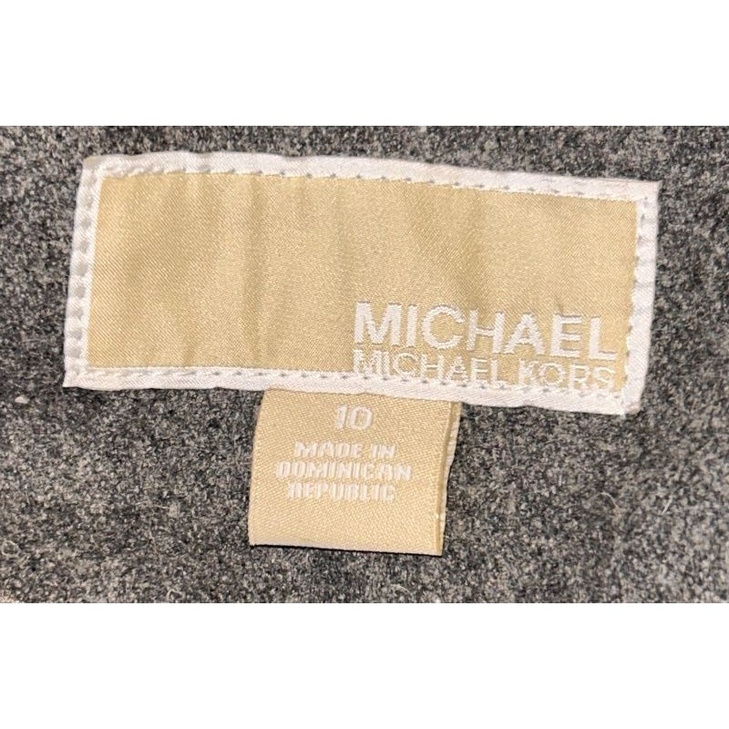 NWOT Michael Kors Asymmetrical Wool Blend Gray Trench Coat 10 thumbnail 6