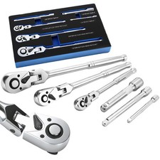 6-piece Flex Head Ratchet Set 14 38 12 Drive Swivel Head Ratchet Wr... 6-piece Flex Head Ratchet Set 14 38 12 Drive Swivel Head Ratchet Wr...