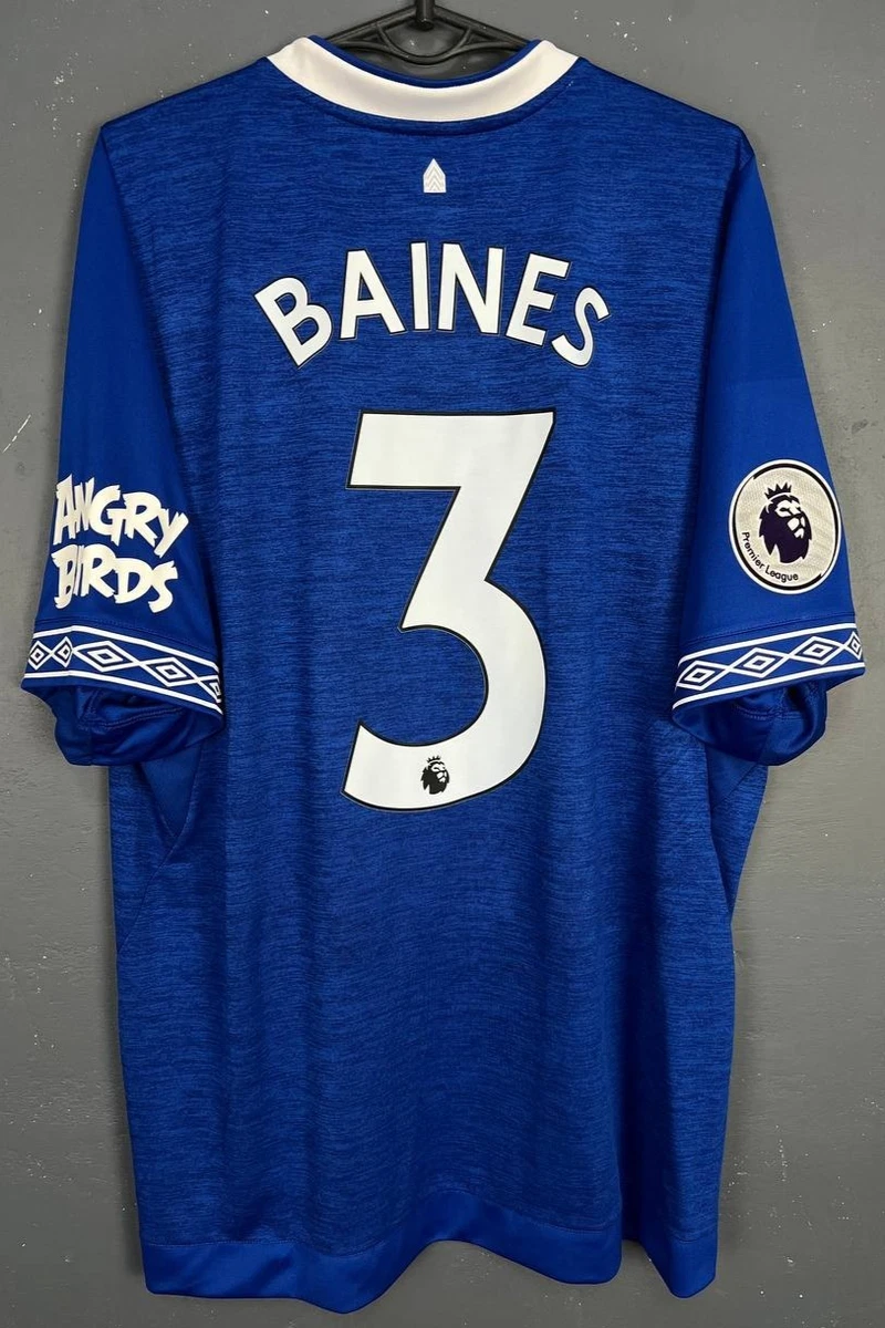 Maillot Everton Domicile 2018/19 Umbro Baines #3 - Taille XL Homme - Occasion - Football