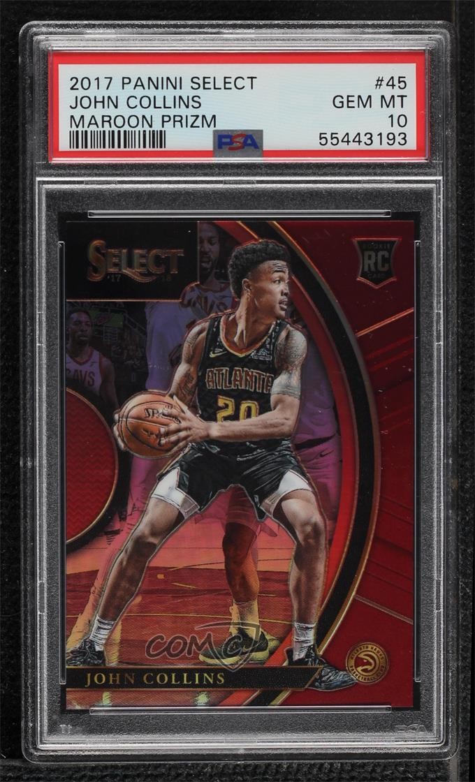 2017-18 Panini Select Concourse Maroon Prizm /199 John Collins PSA 10 GEM MT h8k