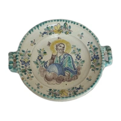 Alt Gmundner Fayence Keramik Doppelhenkelschale 19. JHDT Faience Gmunden - Bild 1 von 4