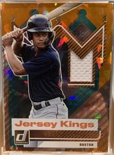 KRISTIAN CAMPBELL - 2025 Panini Donruss Jersey Kings Orange Ice Relic Red Sox