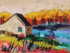 Original LANDSCAPE  Pastel Painting JMW art John Williams Impressionism Scene