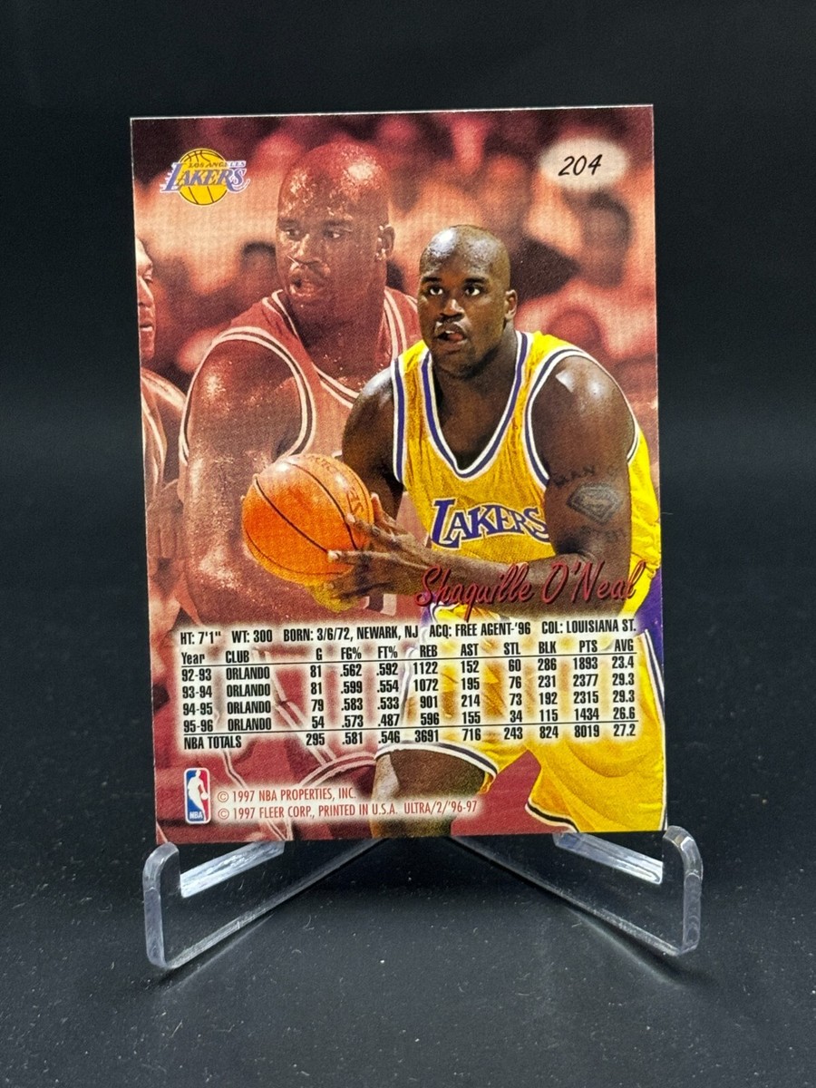 1996-97 Fleer Ultra Basketball Shaquille O'Neal Card #204 | eBay