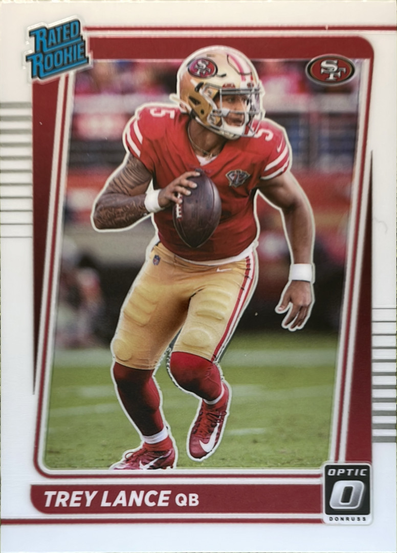 2021 Panini Donruss Optic Trey Lance #203 RC San Francisco 49ers