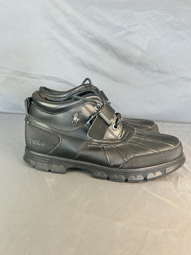 Polo para hombre talla 9,5 EE. UU. Botas negras con cordones punta redonda elegantes bonitas - Imagen 2 de 5