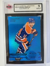 Jordan Eberle 2012-13 Precious Metal Gem BLUE Hockey Card #11/50 KSA Graded 9!!!
