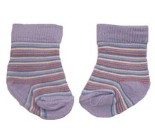 Lavender Striped Socks Fits 18 inch Dolls