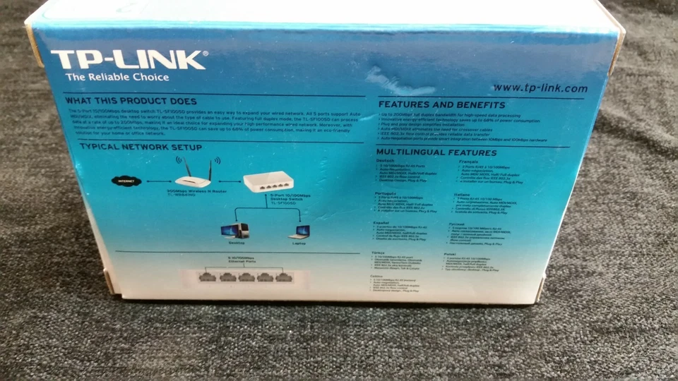 TP-LINK TL-SF1005D 5-Port 10/100 Mbps Unmanaged Desktop Switch 1757 - Image 4 of 4