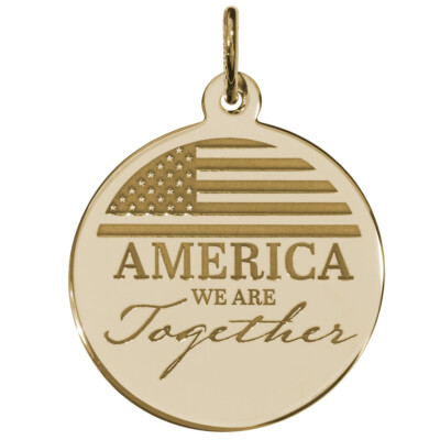 10K or 14K Gold America Together Charm by Rembrandt