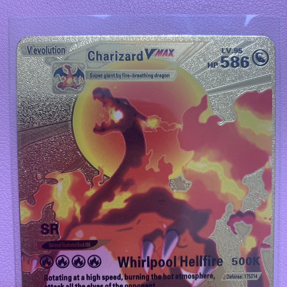 pokemon charizard vmax gold card RARE Charizard VMAX Gold Foil Pokemon Card With Toploader