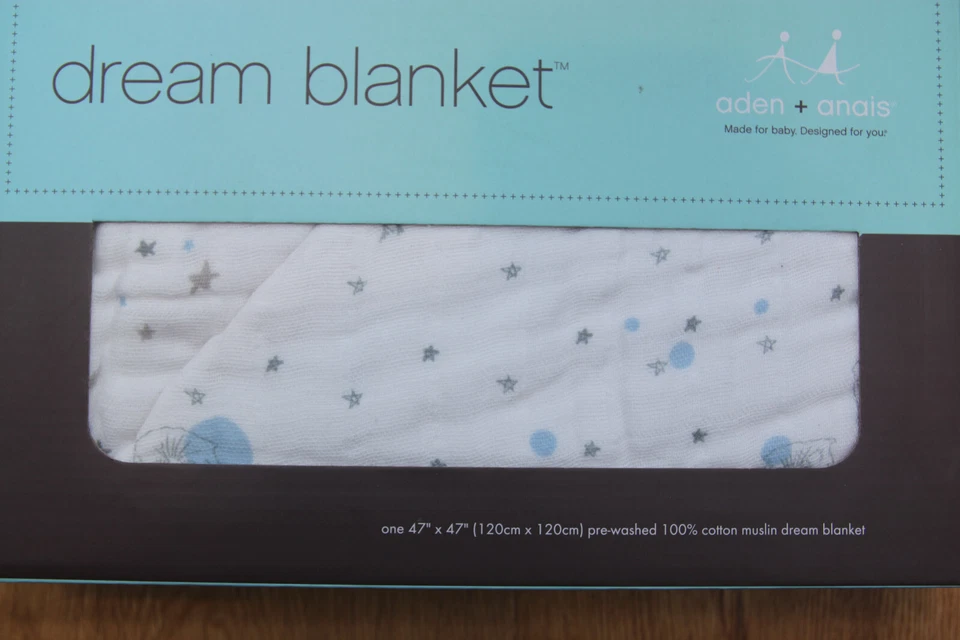 Manta de ensueño reversible de muselina Aden + Anais ~ cielo nocturno ~ muselina de algodón ~ difícil de encontrar Foto 2 de 3