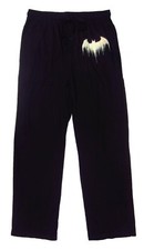 Mens Womens NEW DC Comics Batman Bat Symbol Black Pajama Lounge Pants S M L XL