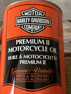 Vintage Harley Davidson Motor Oil Can Canadian 1 Litre French NOS