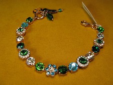 MARIANA BRACELET SWAROVSKI CRYSTALS BLUE GREEN CLEAR MULTI COLOR Rose Gold PL
